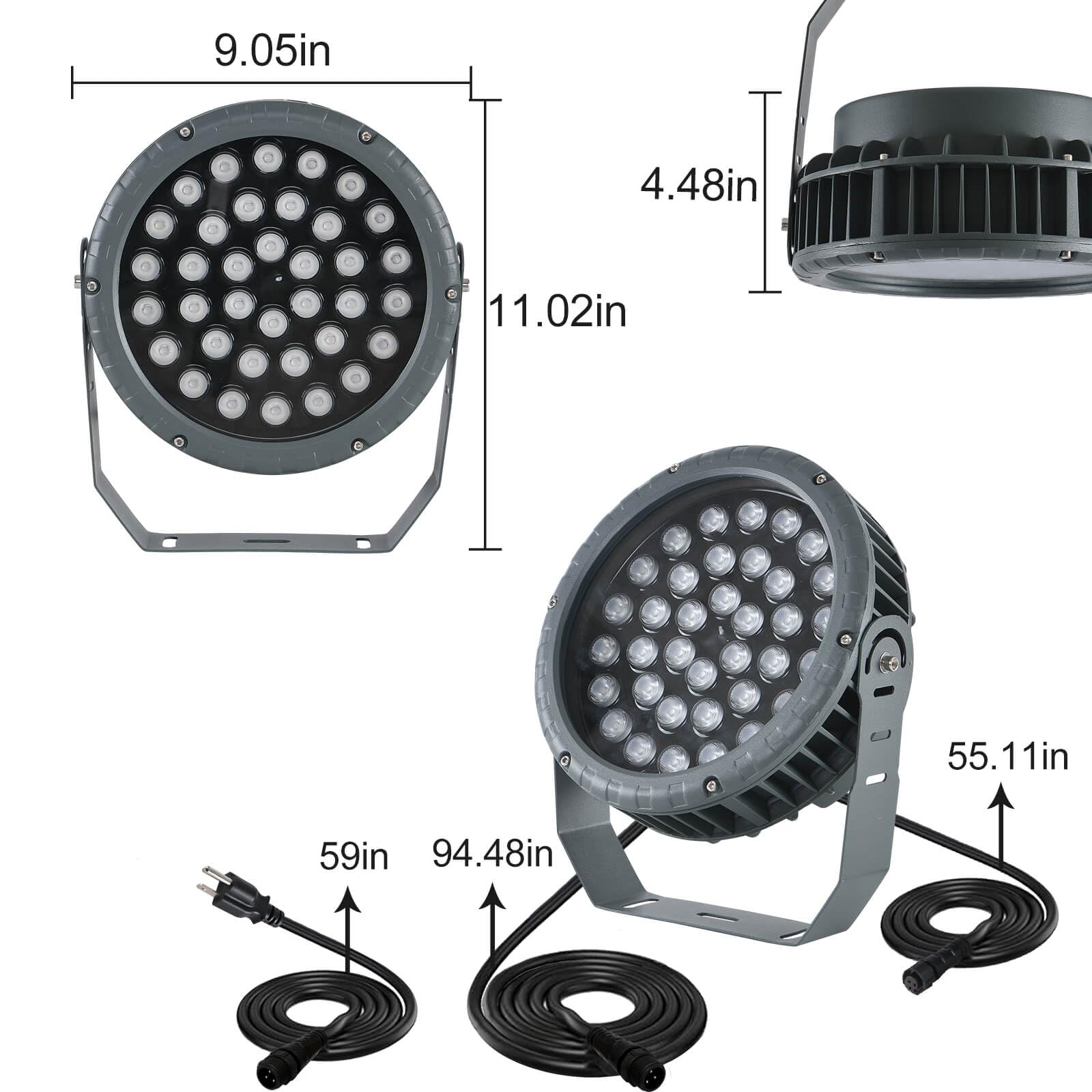 LED Wall Washer Light 144W RGBW Outdoor Spotlight, Outdoor ​Color